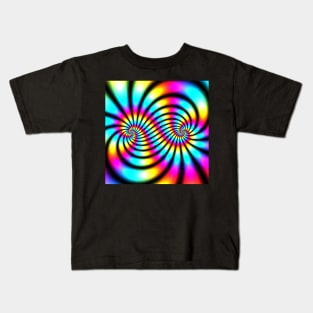 Double Spiral Rainbows Kids T-Shirt